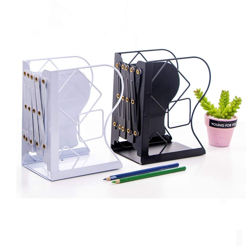 Gardesk Adjustable Bookends - Nonskid Heavy Duty Book Ends for Desk - Book Stand & Organizer - Image 4